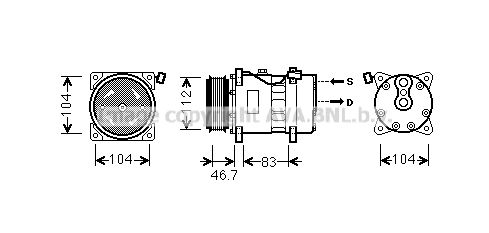 AVA QUALITY COOLING Компрессор, кондиционер VWAK288